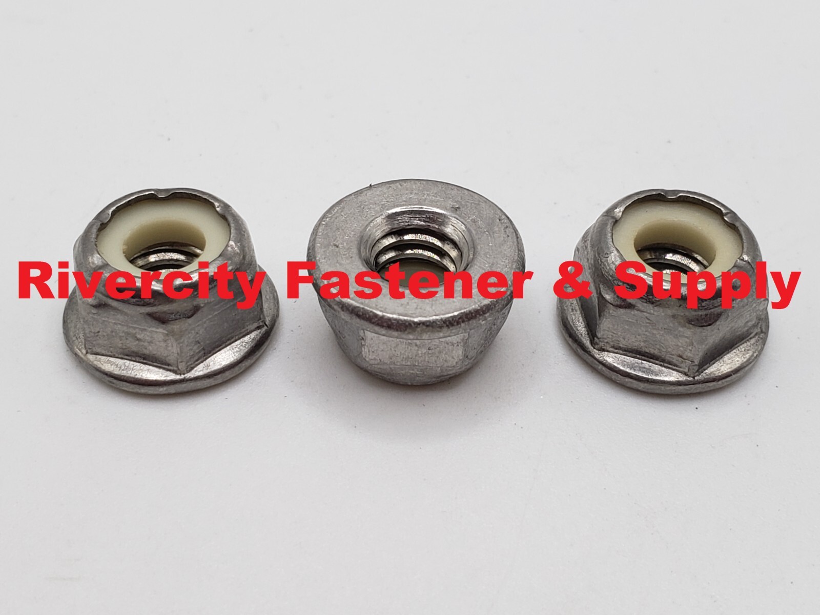 1/4-20 Stainless Flange Nylon Insert Lock Nuts 1/4×20 Nyloc Nut Nylok Nylock
