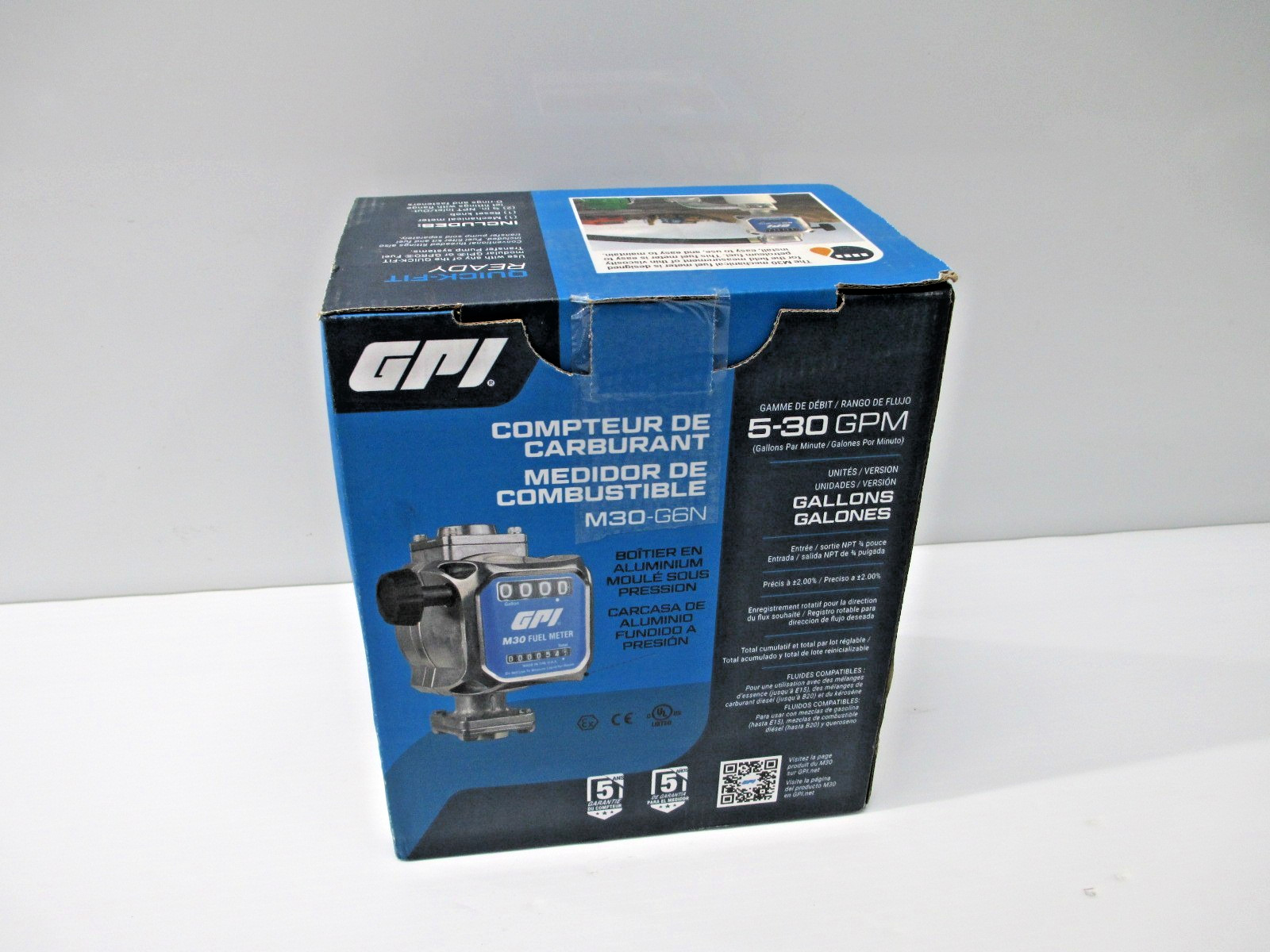 GPI MECHANICAL FUEL METER M30-G6N EQUIPMENT 3/4″ INLET OUTLET TRUCK 165100-03