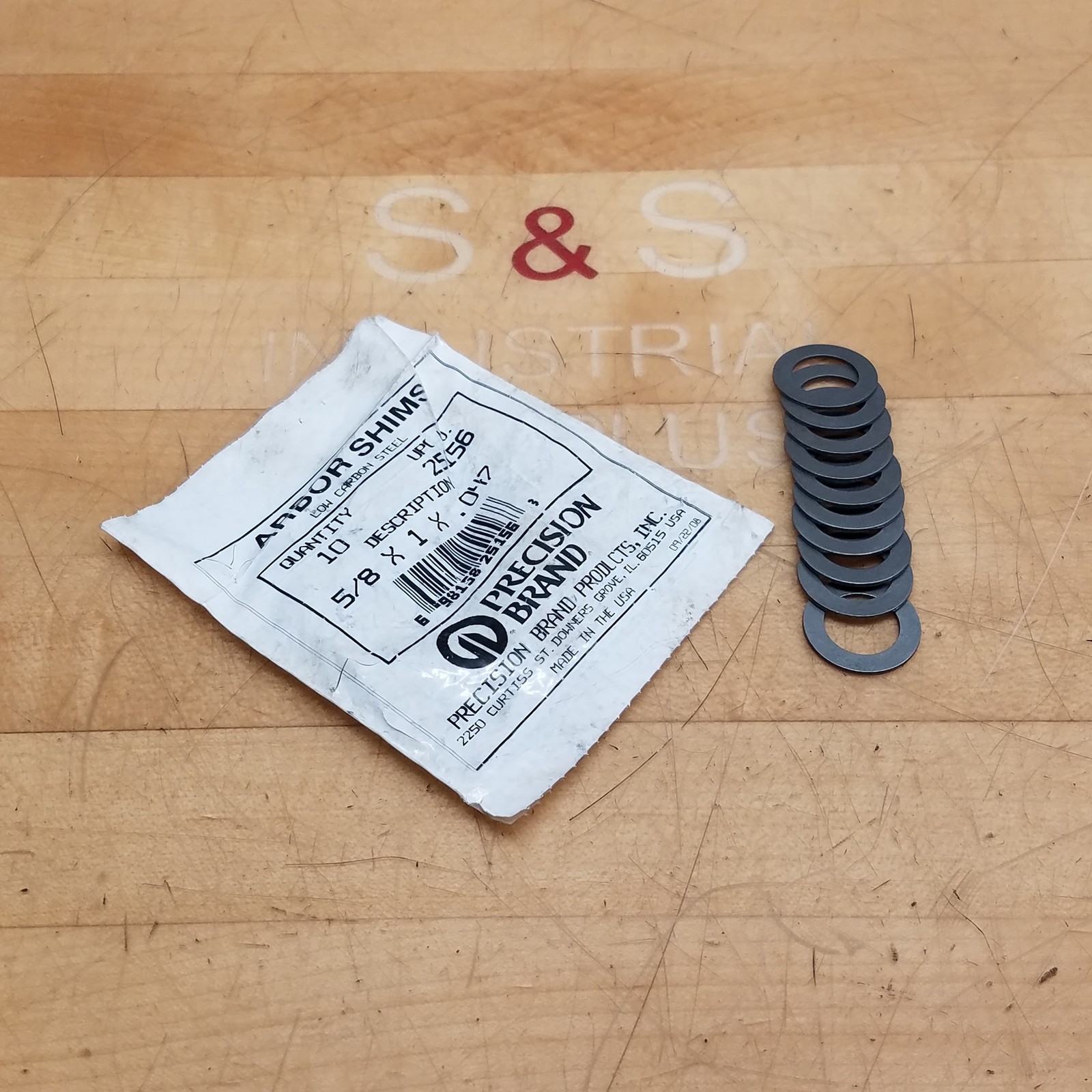 Precision Brand 25156 Arbor Shims, 5/8x1x.047″ – NEW