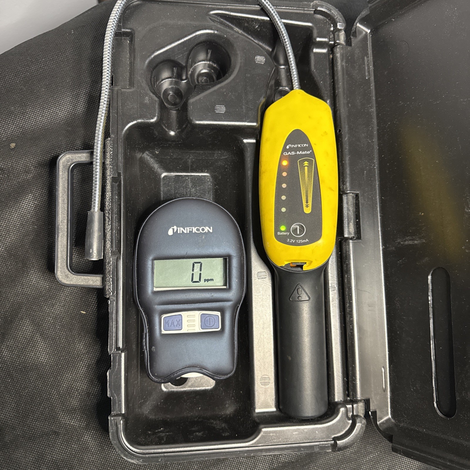 INFICON GAS-Mate Combustible Gas Leak Detector with Case Lot Of 2