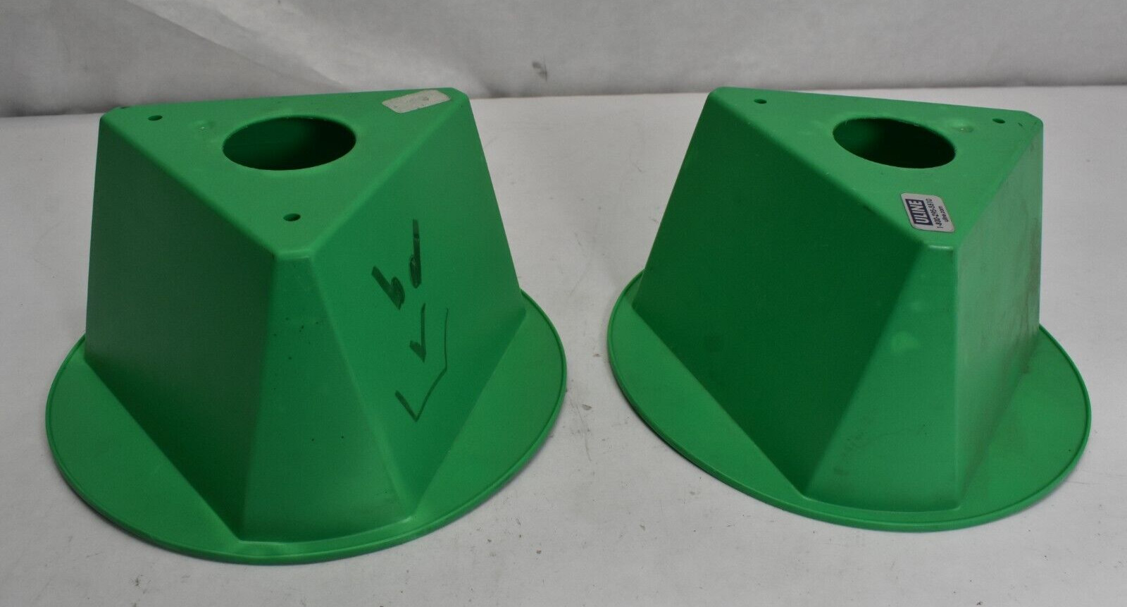 Uline Inventory Control Cone 10″ L x 10″ W x 5″ H Green Non-Reflective Lot of 2