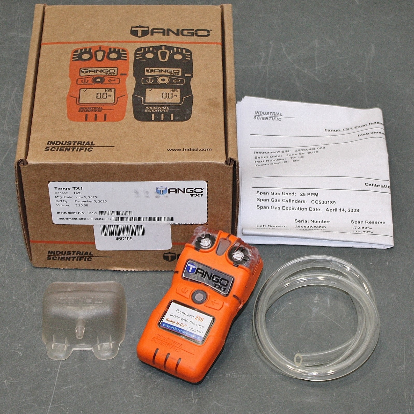 EXPIRES 04/2028 – Tango Single-Gas Detector TX1-2, 0 to 200 ppm Hydrogen Sulfide