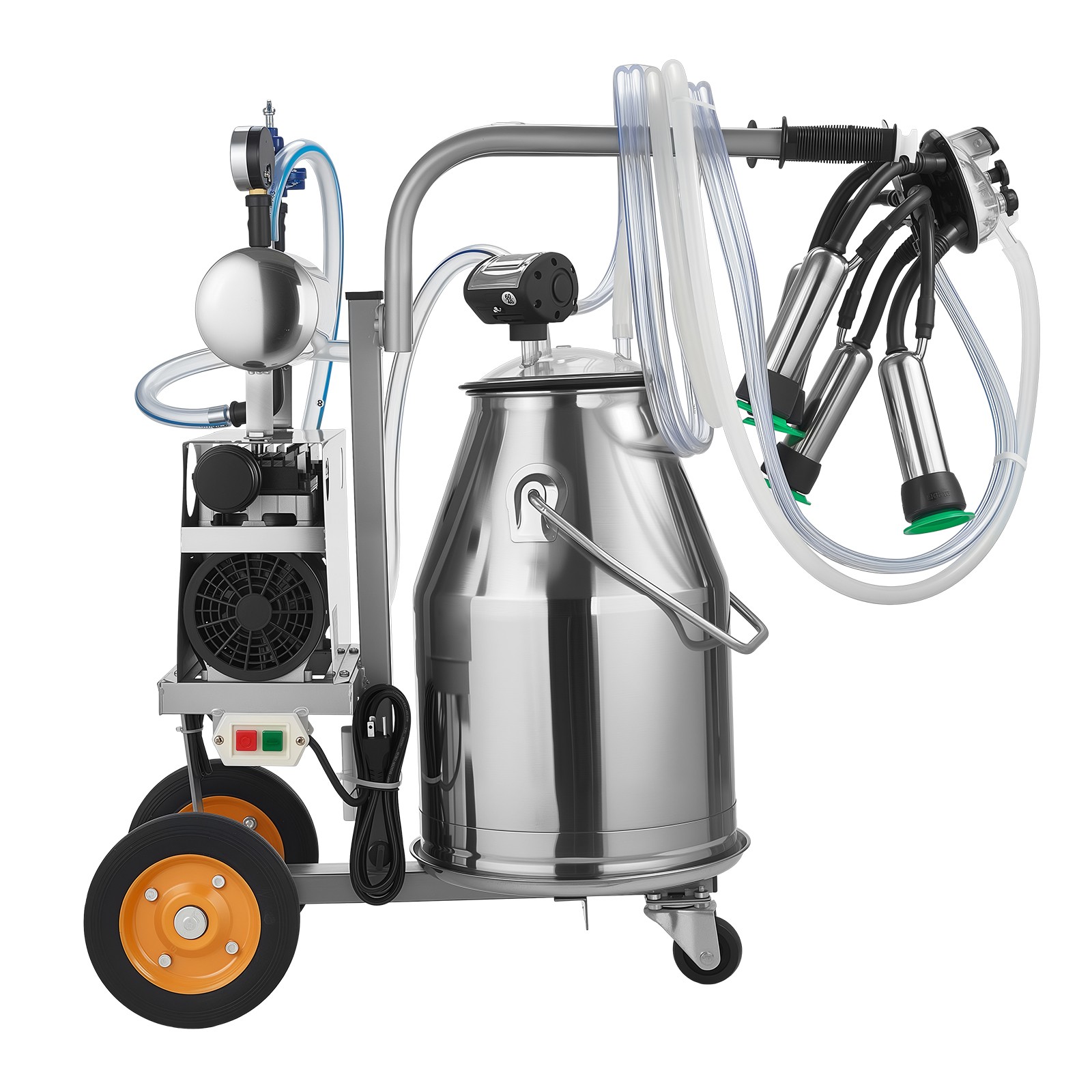 Uimoso Electric Milking Machine with 6.6 Gal / 25 L Bucket for Cows