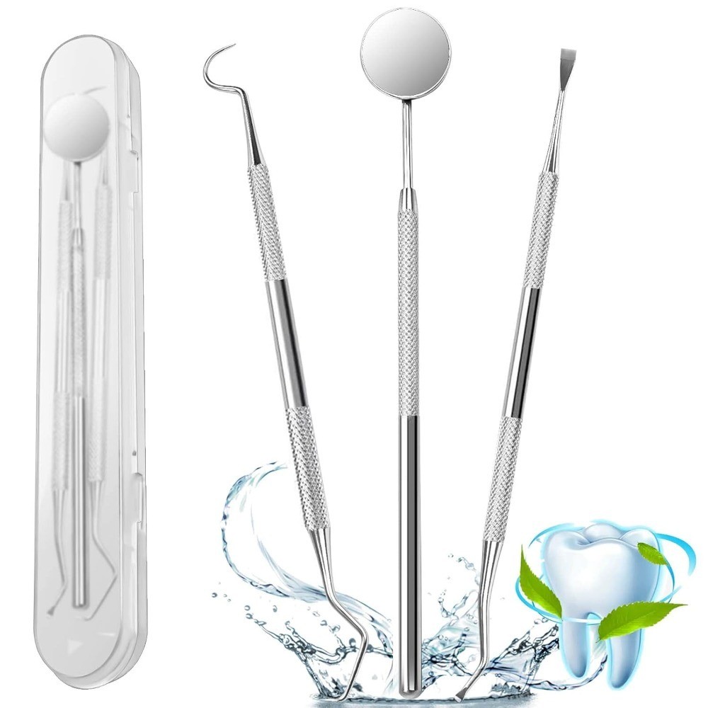 3Pcs Dental Tools, Professional Dental Picks for Teeth Cleaning, Surgical