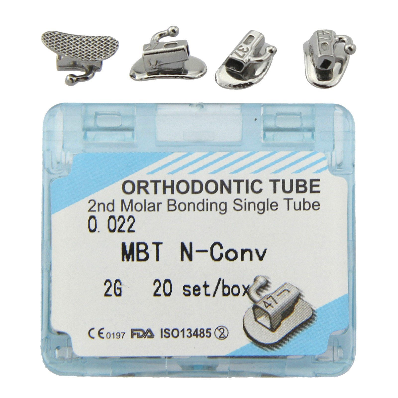 Tubos de Dental ortodoncia Orthodontic Buccal Tubes 1st 2nd Molar MBT Roth 022