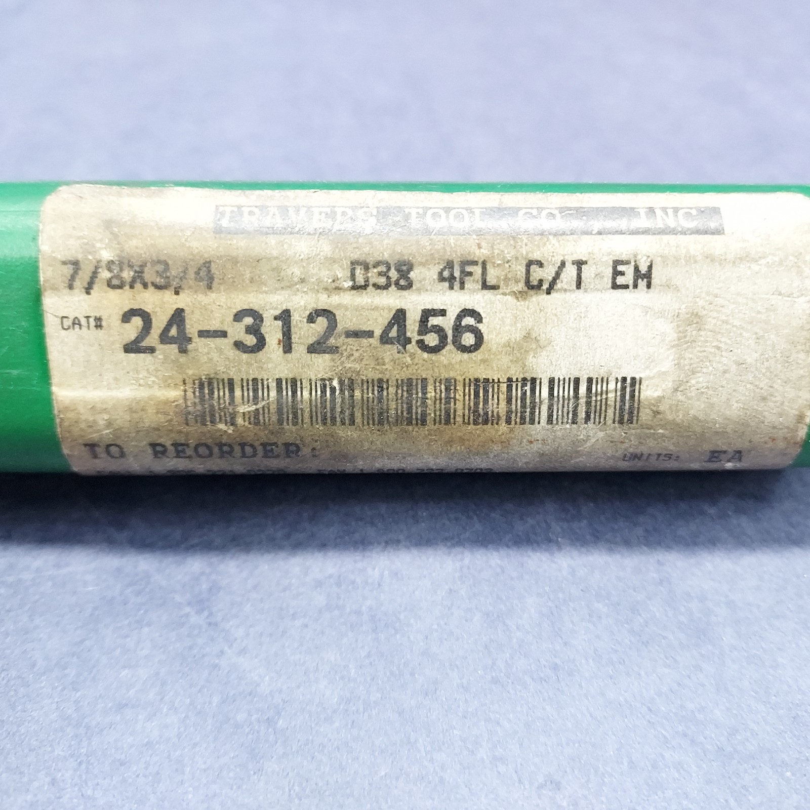 7/8″ TTC Production Carbide Tipped Finish Mill 1-27/64″ LOC Travers Tool