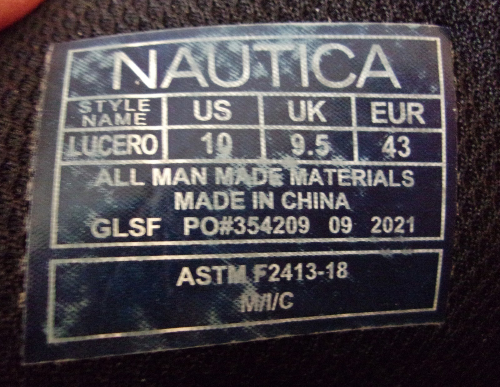 NAUTICA Lucero Men’s 10 M Black High top Lace-up Work Boots Shoes Steel Toe
