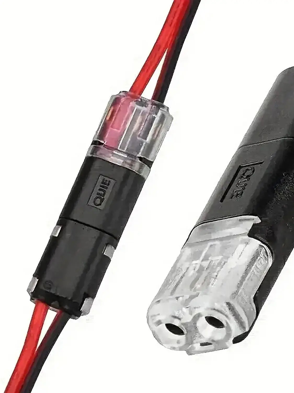50 pcs Double-Wire Plug-in Connector, Cable Clamp with Locking Buckle, AWG 18-22