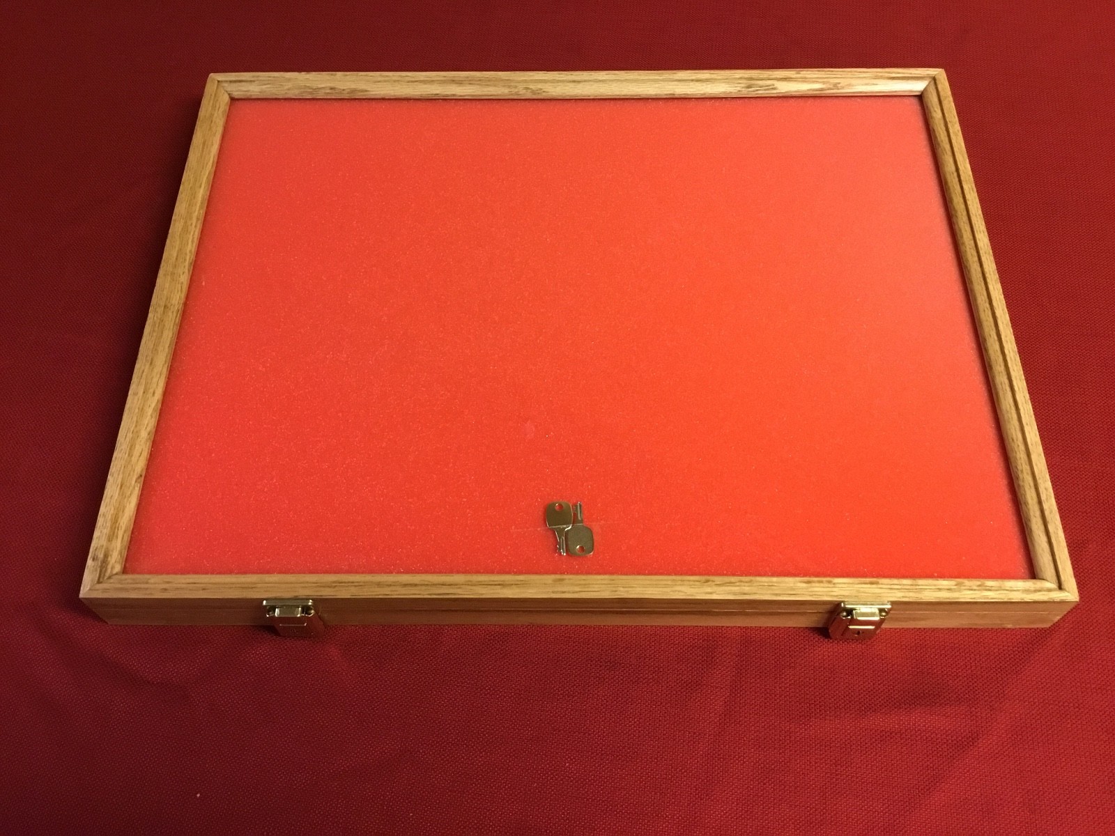 Oak Wood Display Case 18 x 24 x 2 for Arrowheads Knifes Collectibles & More