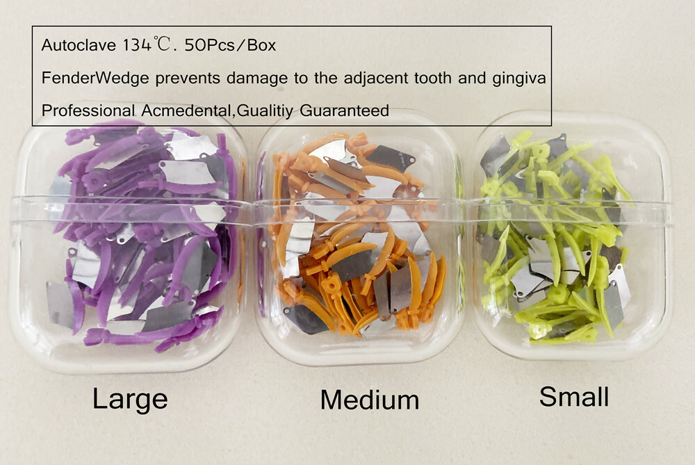 50Pcs Dental Tooth Prep Interproximal Diastema Wedge Guard Matrix Fender Wedges