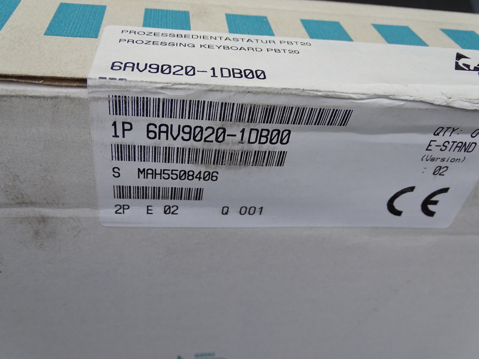 Siemens Process Control Keyboard PBT20 | 6AV9 020-1DB00 | E:02 | 6AV9020-1DB00