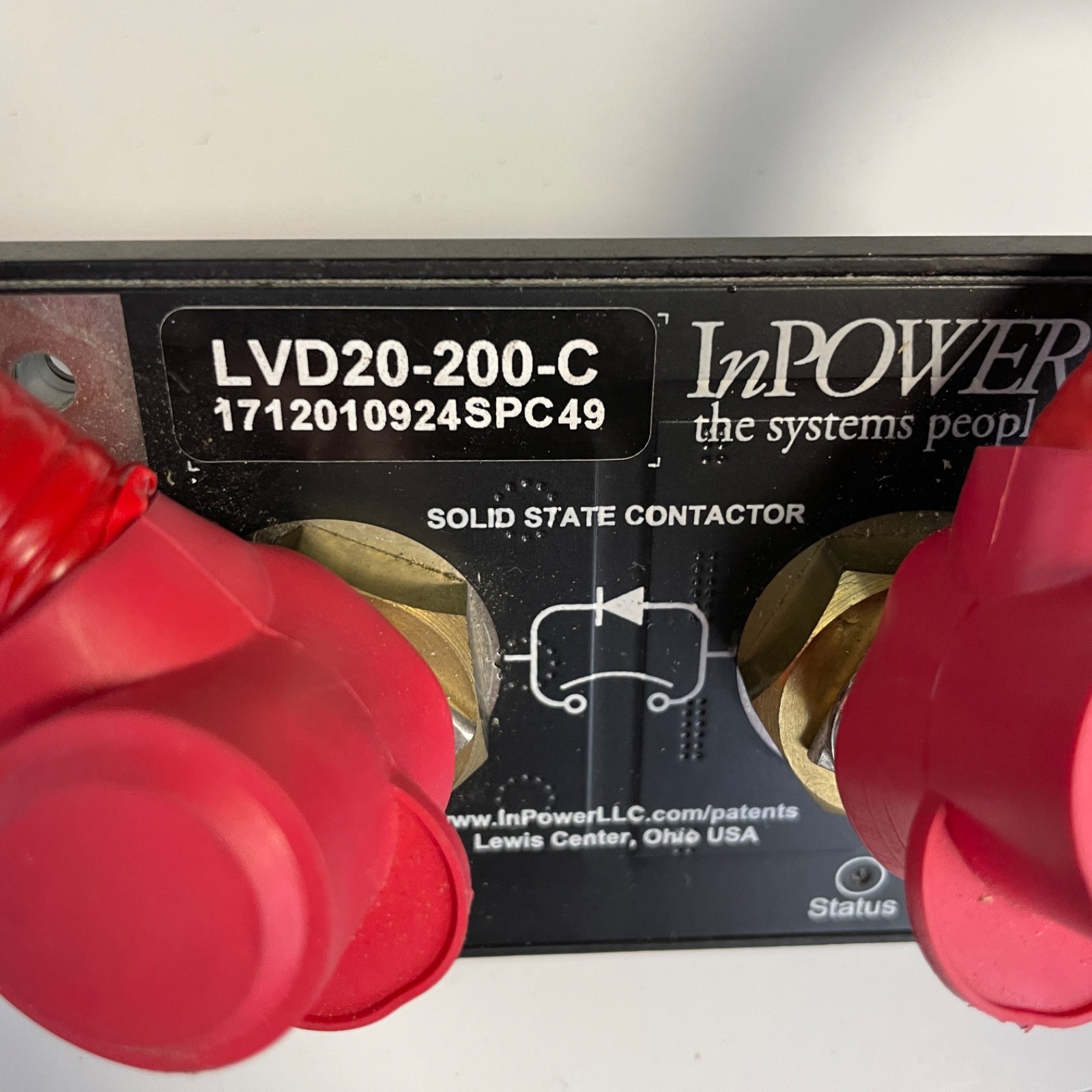 InPower LVD20-200-C 200A Low Voltage Disconnect Contactor w Cables Lugs 12V