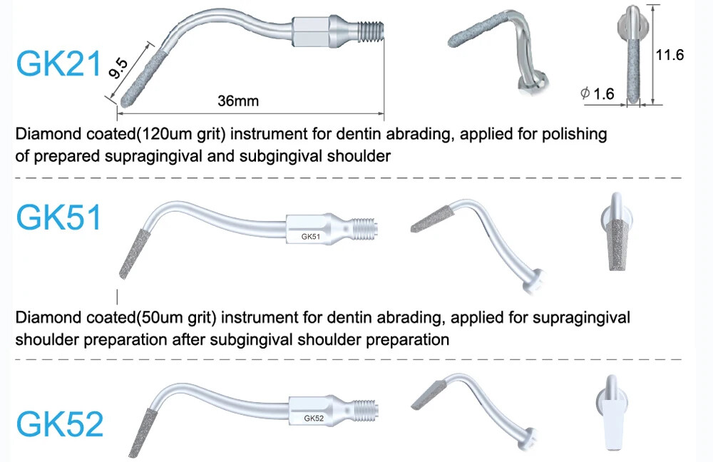 1pc Dental Ultrasonic Scaler Scaling Tips for KAVO SonicFlex GK1 GK2 GK4 GK6 hgy