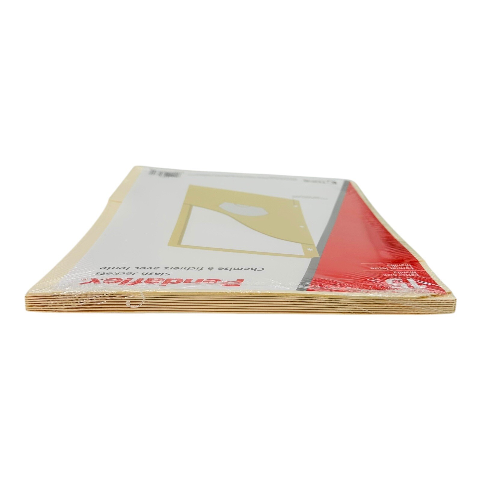 30 Count Pendaflex Slash Jackets 3-Hole Punched Letter Size Manila