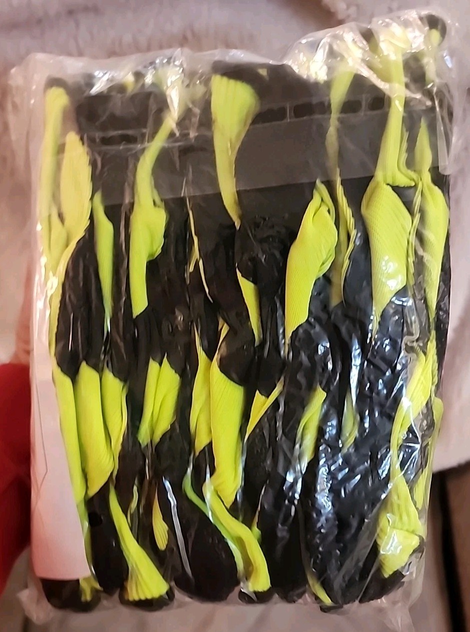 Cordova 3991 Size XL Contact Gloves 13 Ga Hi-Vis Green Nylon Shell Black Foam