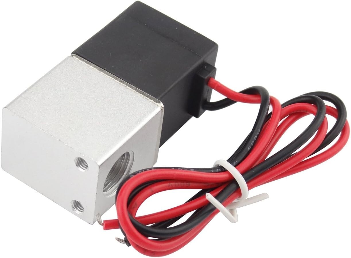 2PCS 1/4″ Fast Response Electric Solenoid Valve Air Water DC 12V Normally Closed