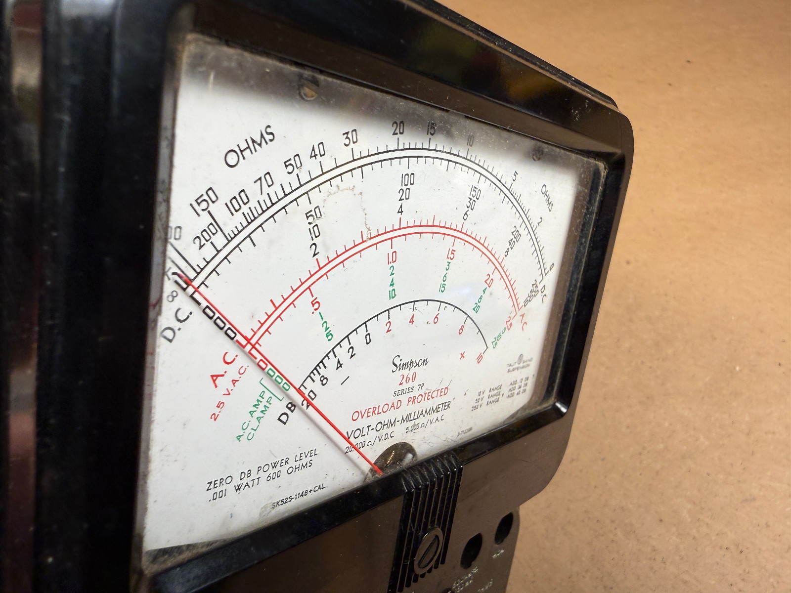 Simpson 260 Series 7P VOM Untested – Volt-Ohm-Millammeter Voltmeter Multimeter