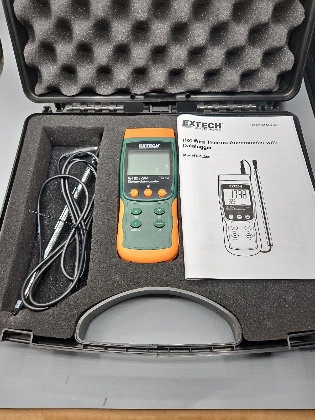 Extech SDL350 Hot Wire Thermo-Anemometer and Datalogger