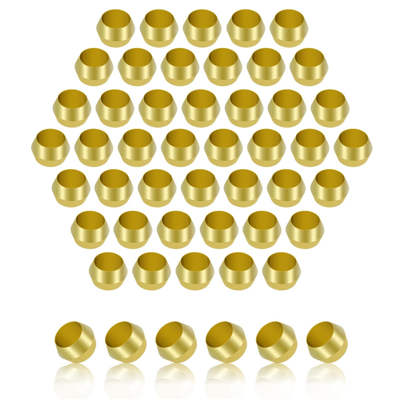 MuHize Brass Compression Ferrules Kit – 50 Pieces 3/8 Inch Inch, 50 pcs