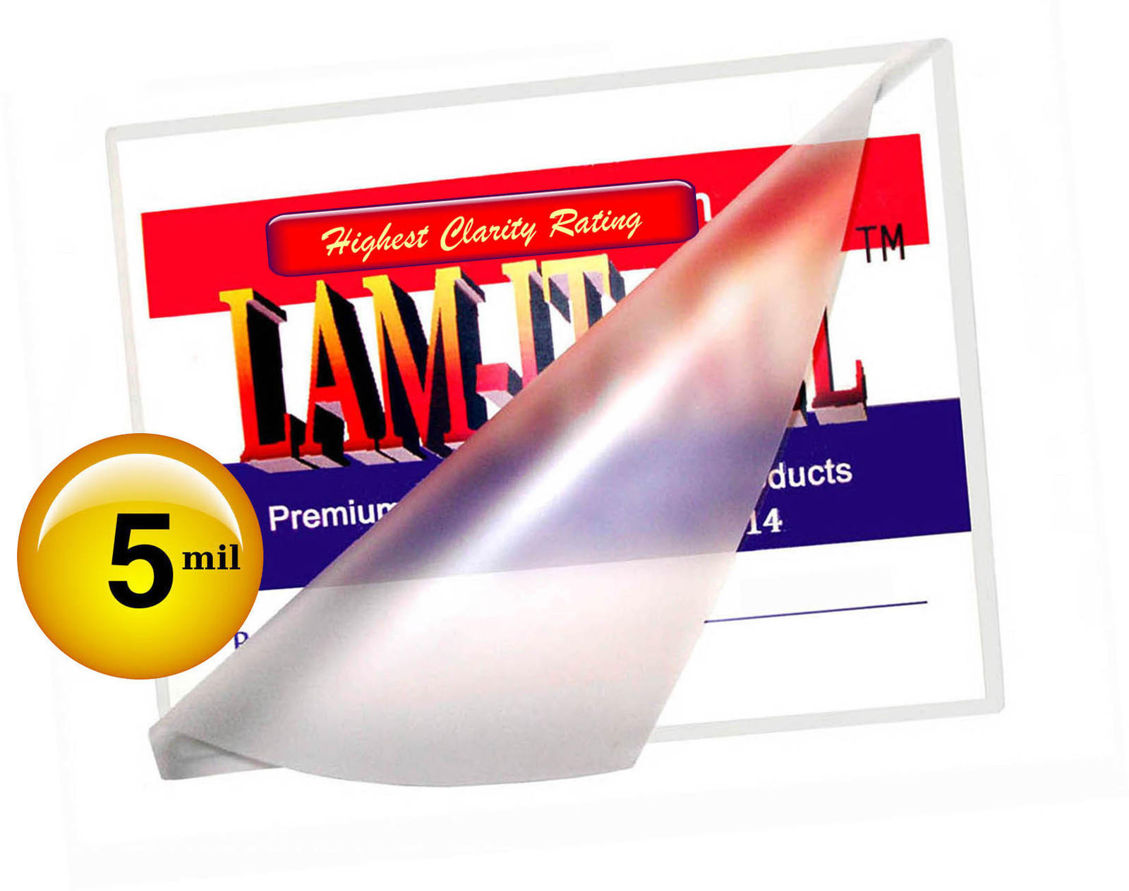 200/pack LAM-IT-ALL 5 Mil Military Card Hot Laminating Pouches 2-5/8 x 3-7/8