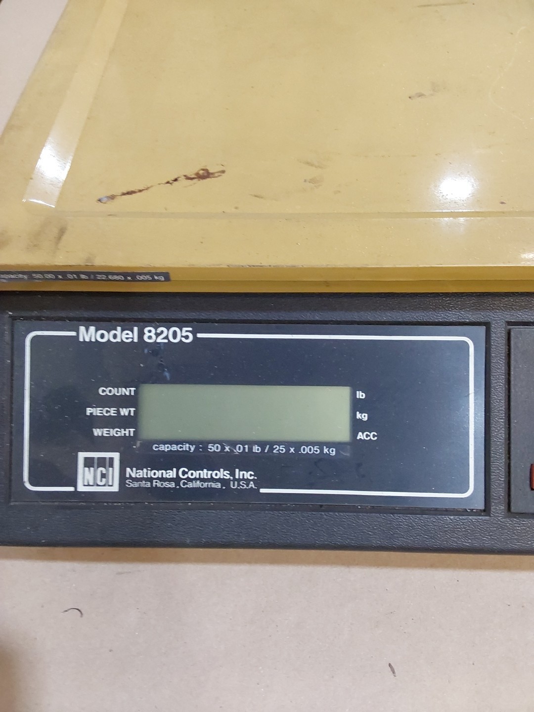 NCI WEIGH-TRONIX Model 8205 Scale Machine Commercial Restaurant