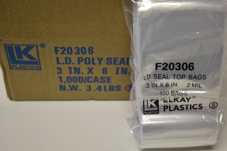 Clear Reclosable Resealable Zip Seal Lock Top 2-Mil Plastic Poly Jewelry Bags