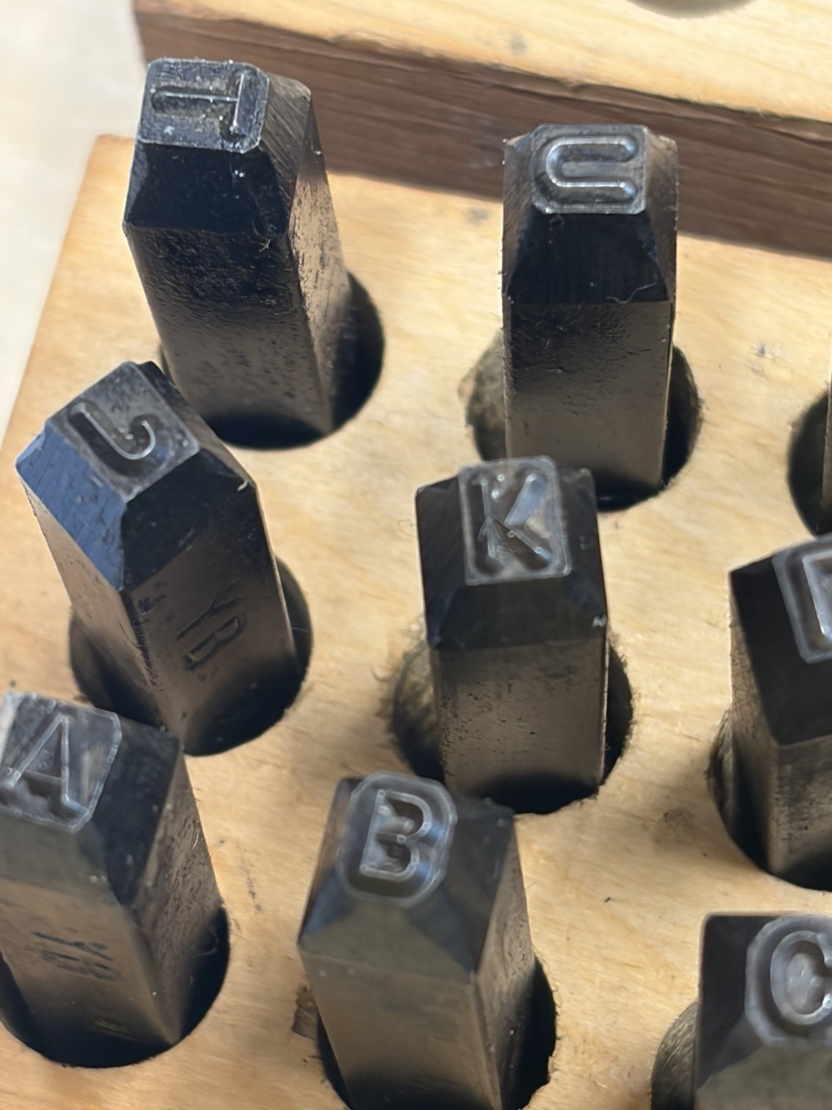 Vintage Young Bros 1/8″ Steel Letter Stamp Set 5110-289-0006 USA Machine Made