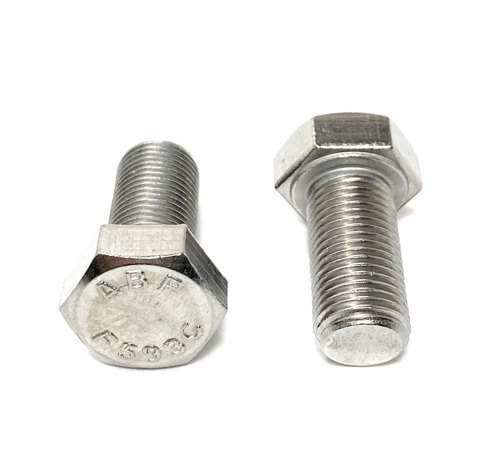 (5) 1/2-20×1 Stainless Steel Hex Cap Screws Hex Bolts (UNF) FINE THREAD