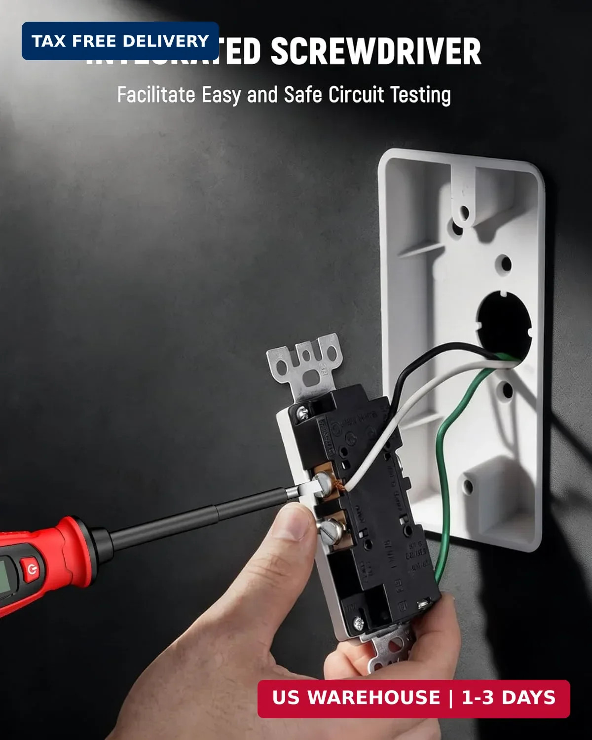 KAIWEETS 2-in-1 Voltage Tester Screwdriver LCD Non Contact Detector Pen