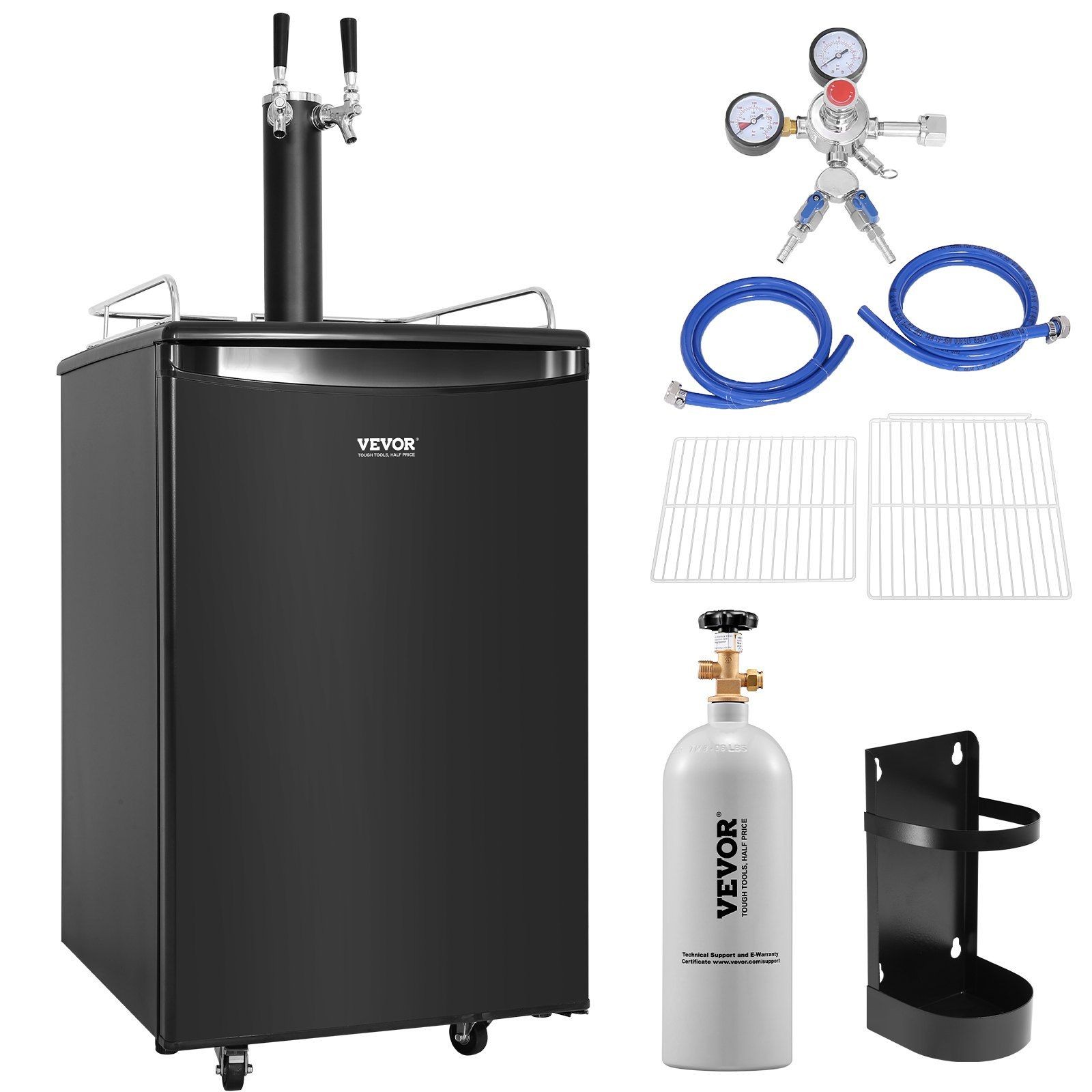 Integrated CO2 Beer Dispenser Dual Tap 32°F-50°F Operation
