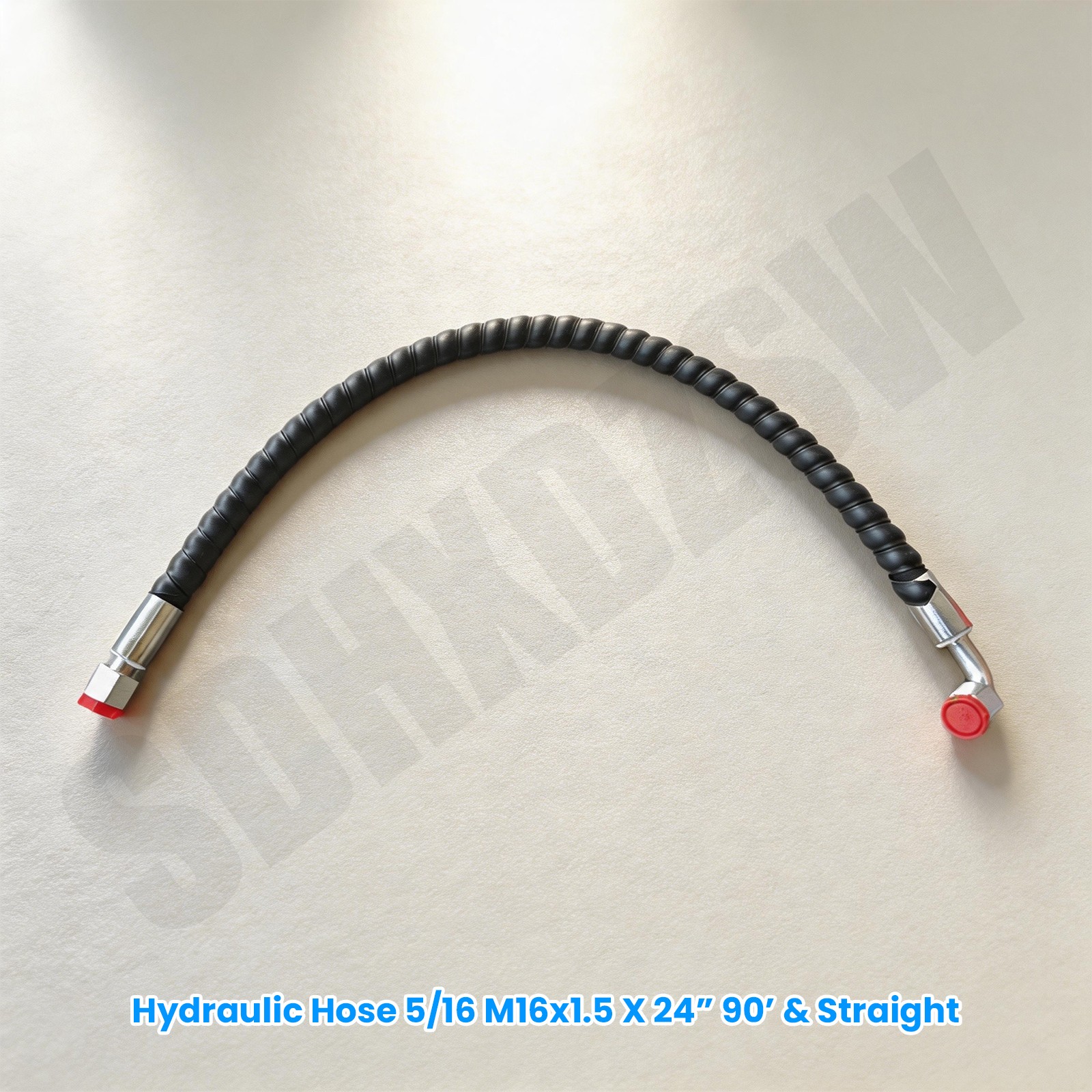 Agt Miva Chinese Mini Excavator Hydraulic Hose 5/16 M16x1.5 X 24” 90’ & Straight