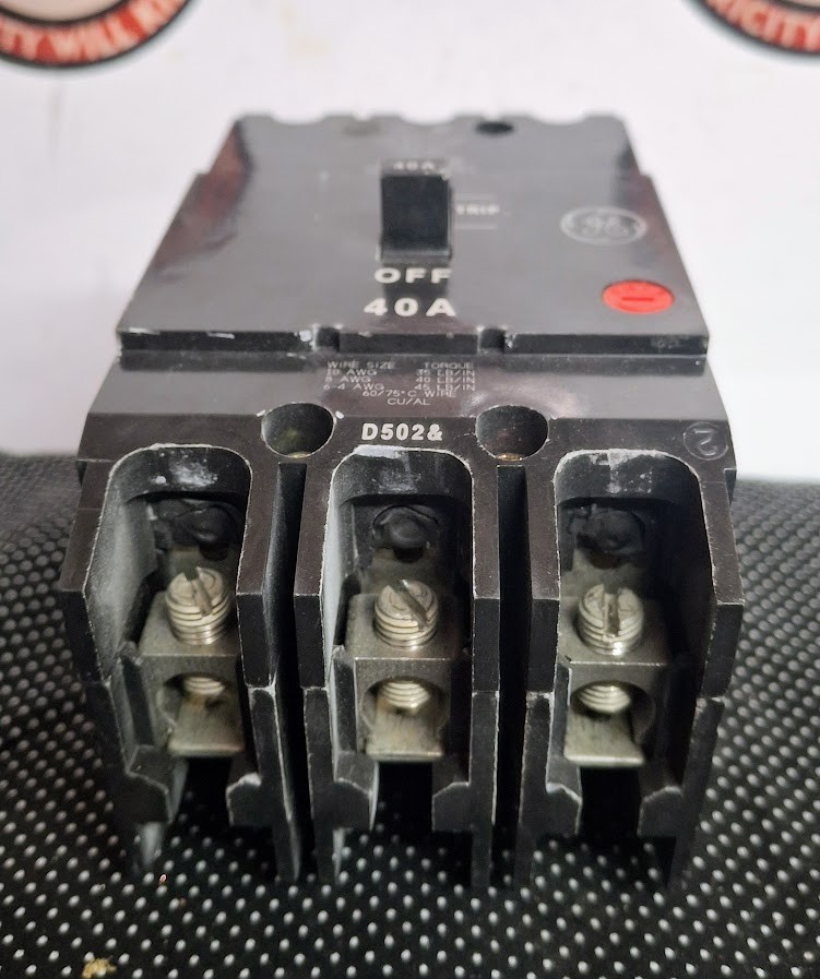 GE TEY340 40 AMP 3-Pole Circuit Breaker SHIPS SAME DAY
