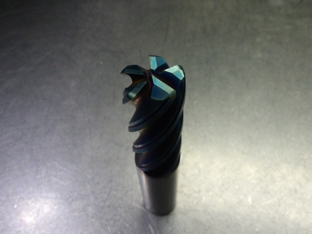 Nachi 20mm 5 Flute Carbide CR Endmill 2mm R 20.00×45.00×100.00xR2.00 (LOC1012A)