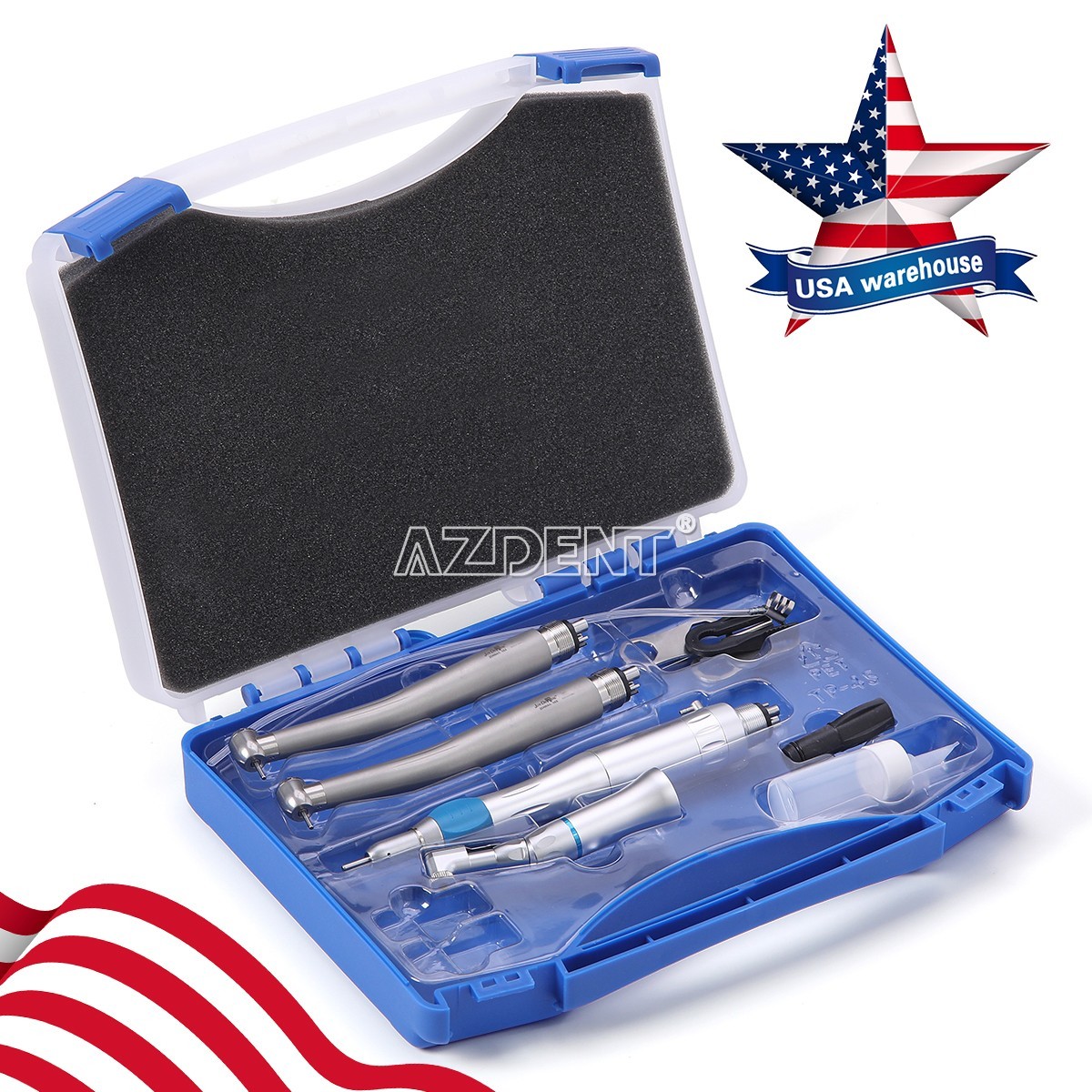 Mobile Dental Cart Delivery Unit Air Compressor LED Curing Light/ Handpiece Kit