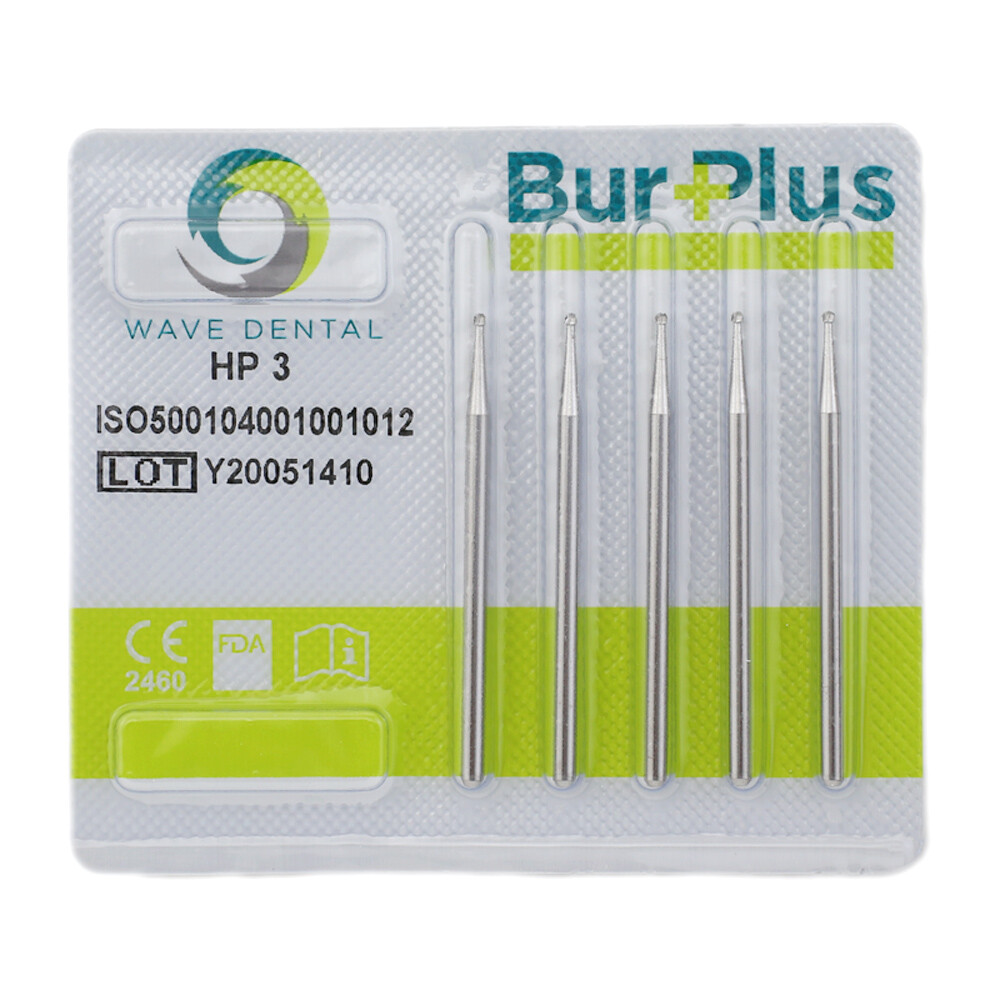 WAVE Dental Carbide Burs Straight Handpiece Bur Round HP #1/4 4 6 8 10 44.5mm