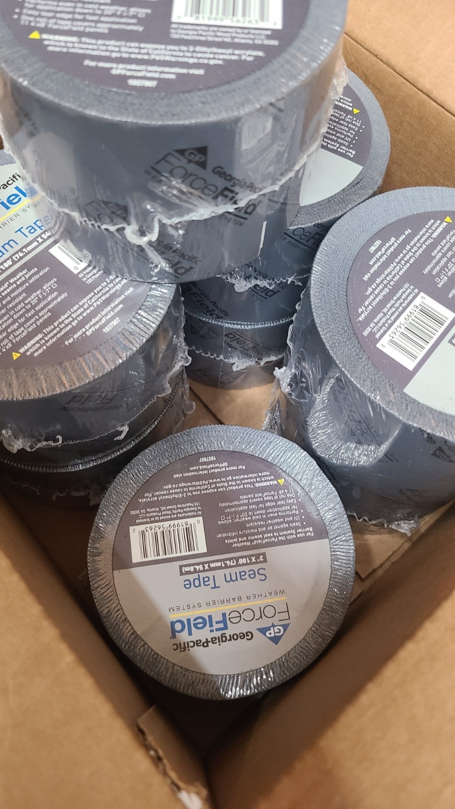 Georgia-Pacific 8pc ForceField Seam Tape 3″ x 180′ Weather Barrier Tape 1365980