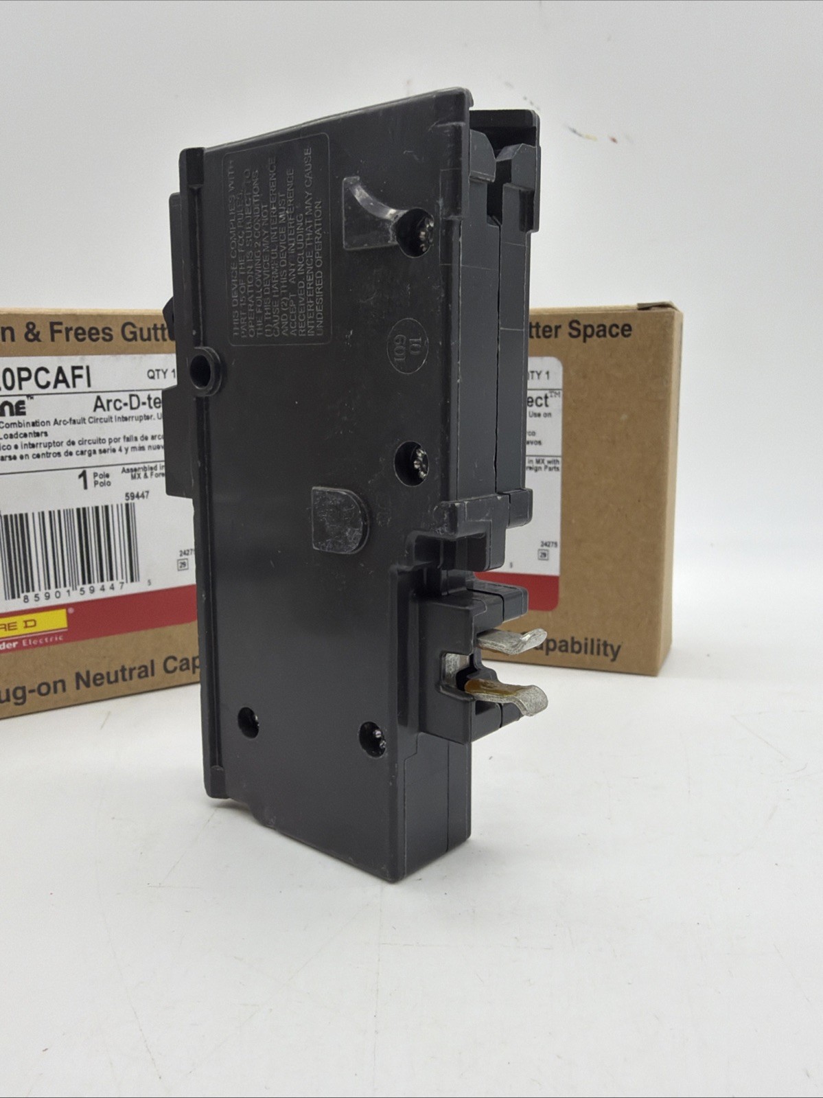 SQUARE D HOM120PCAFI AFCI CIRCUIT BREAKER 20A 1-POLE PLUG-ON NEUTRAL -3 PACK