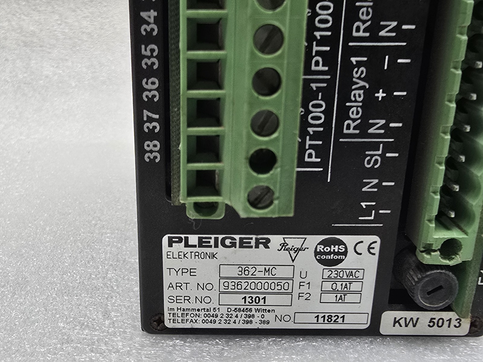 Pleiger 362mc Multi Function Controller 9362000050