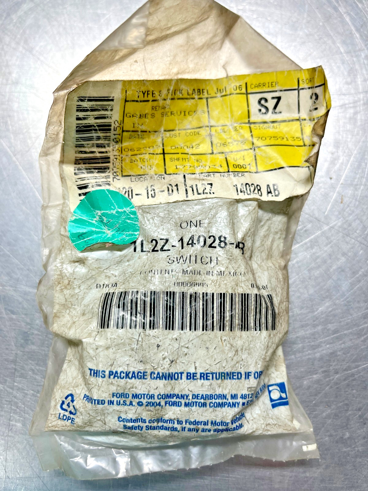 1L2Z-14028-AB Genuine OEM FORD Door Lock SWITCH 1L2Z14028AB