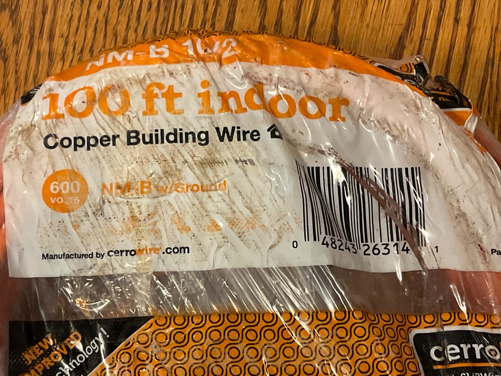 CerroMax SLiPWire 10/2 NM-B Copper Orange w/Ground 600 V Solid Wire 50+ Ft Roll