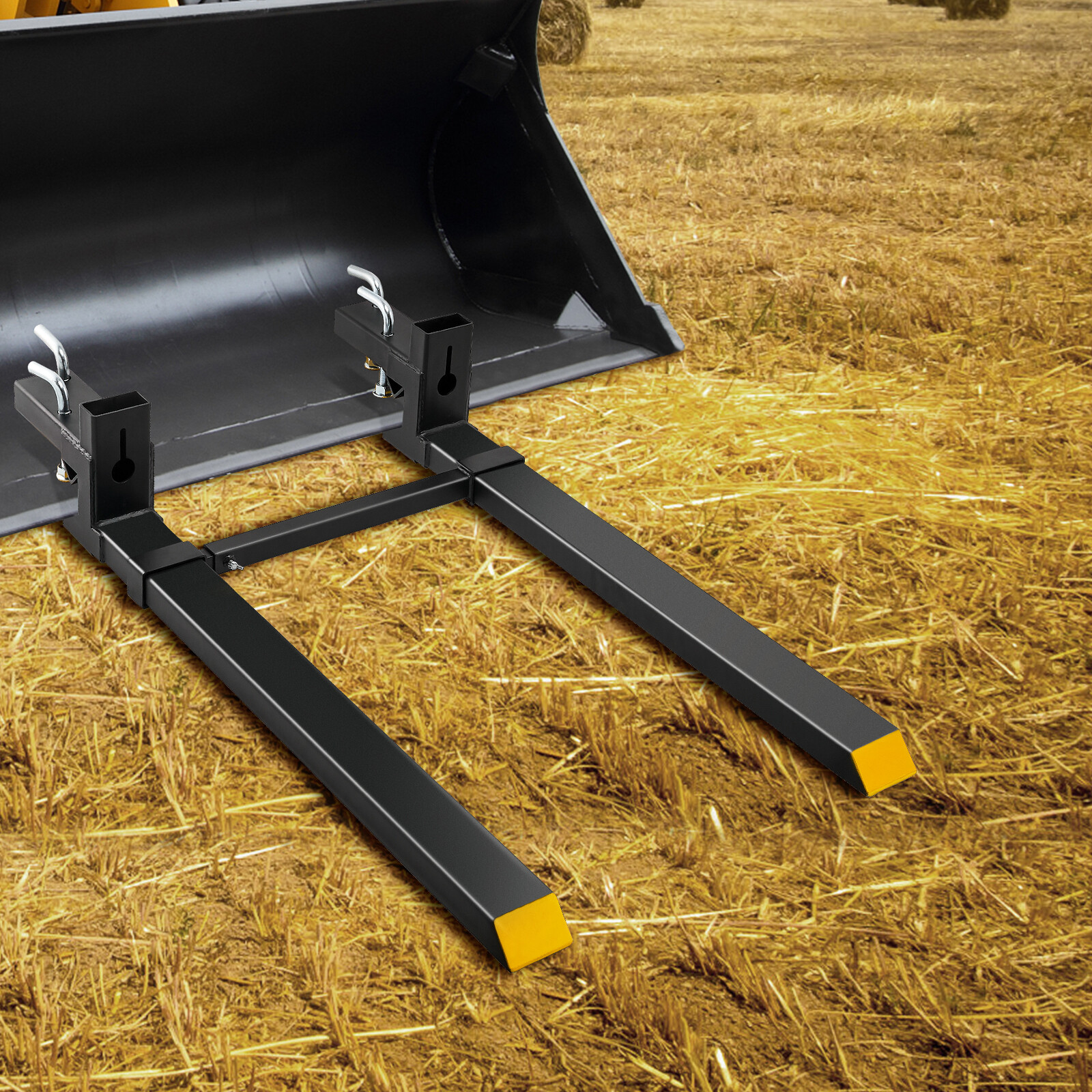 VEVOR 60″ 4000lbs Pallet Forks Clamp on Tractor Forks Adjustable Bucket Forks