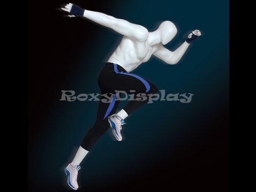 Male Fiberglass EggHead Mannequin Dress Form Display #MZ-PB3