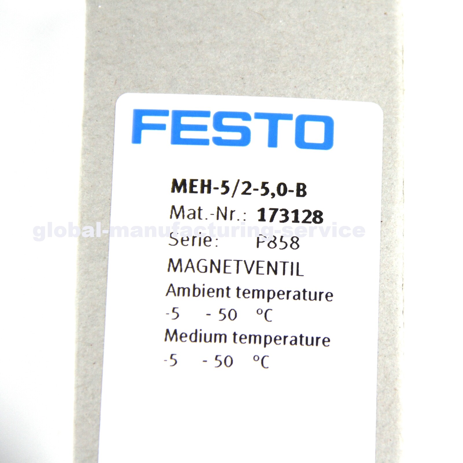 New In Box FESTO MEH-5/2-5,0-B 173128 SOLENOID VALVE PLC MODULE