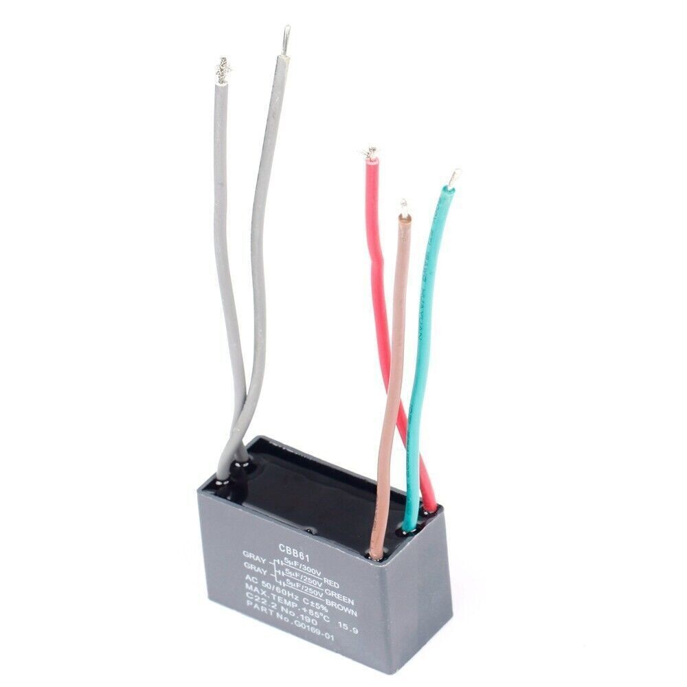 Ceiling Fan Capacitor 5 Wire CBB61 5+5+5uf 250V-300V AC 50/60 Hz Power Relay NEW