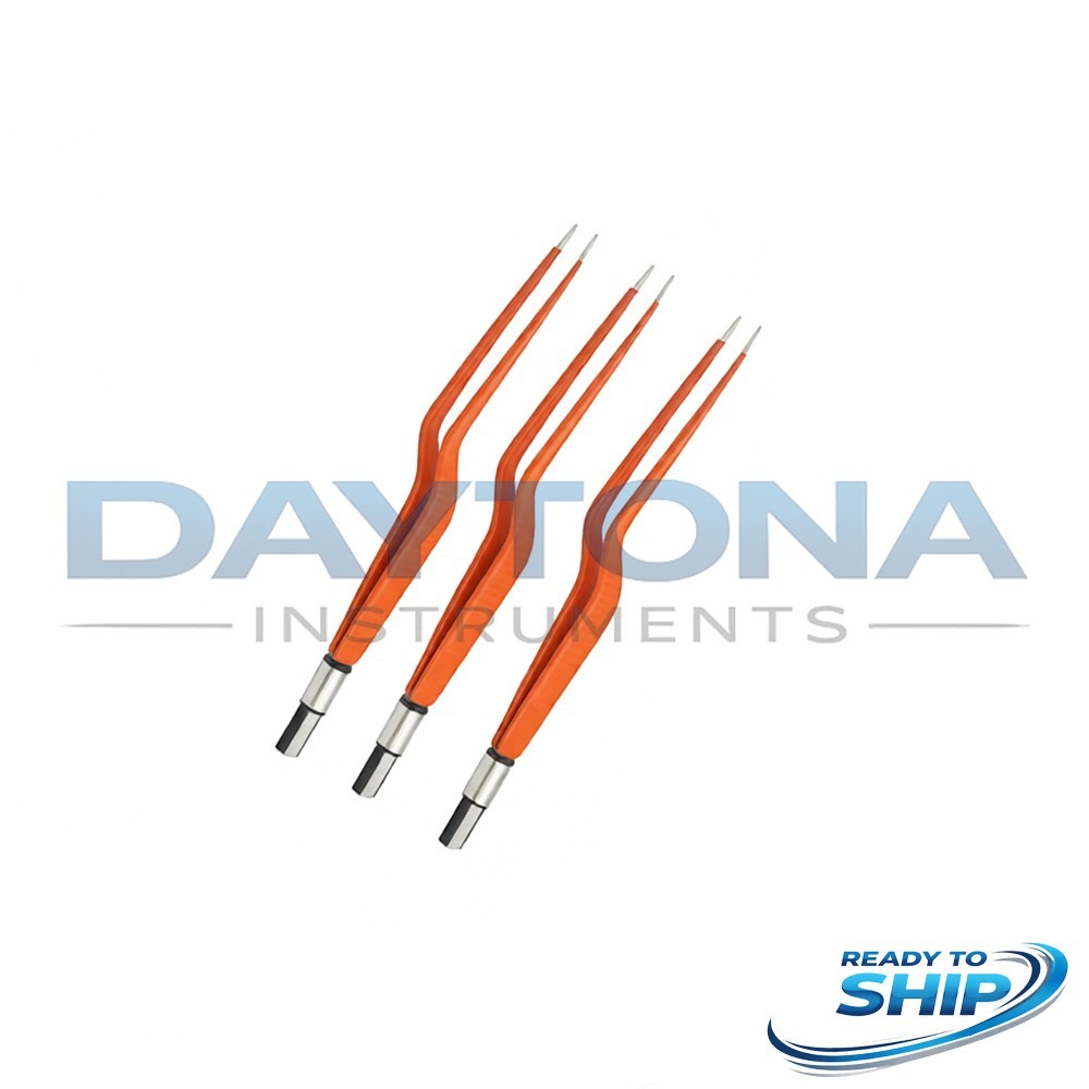 Non-Stick Bayonet Bipolar Forceps 3 Pcs & 3mtr Cord High Quality