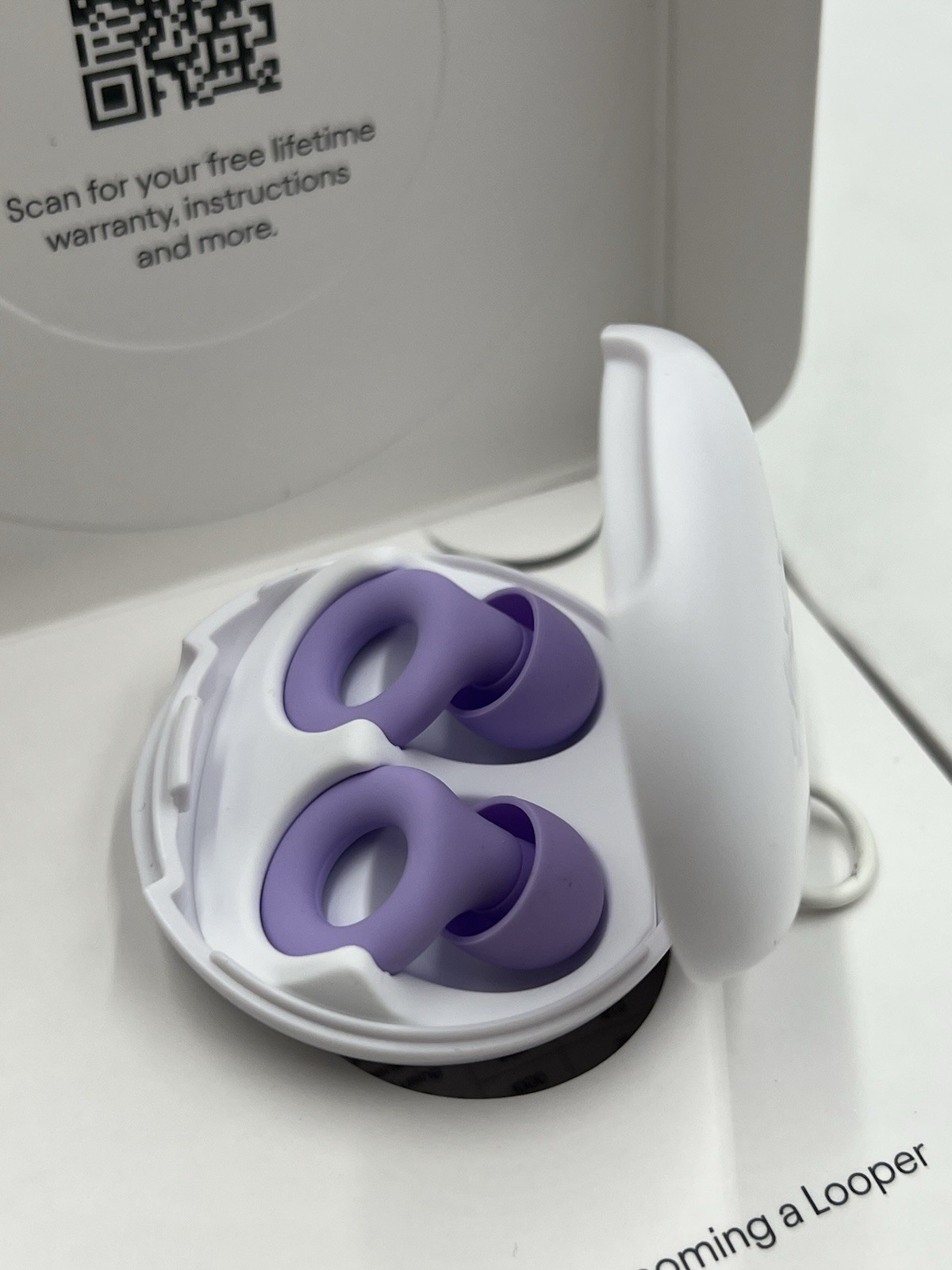 Loop Quiet 2 Earplugs Reusable Noise Reducing Earplugs VIOLET
