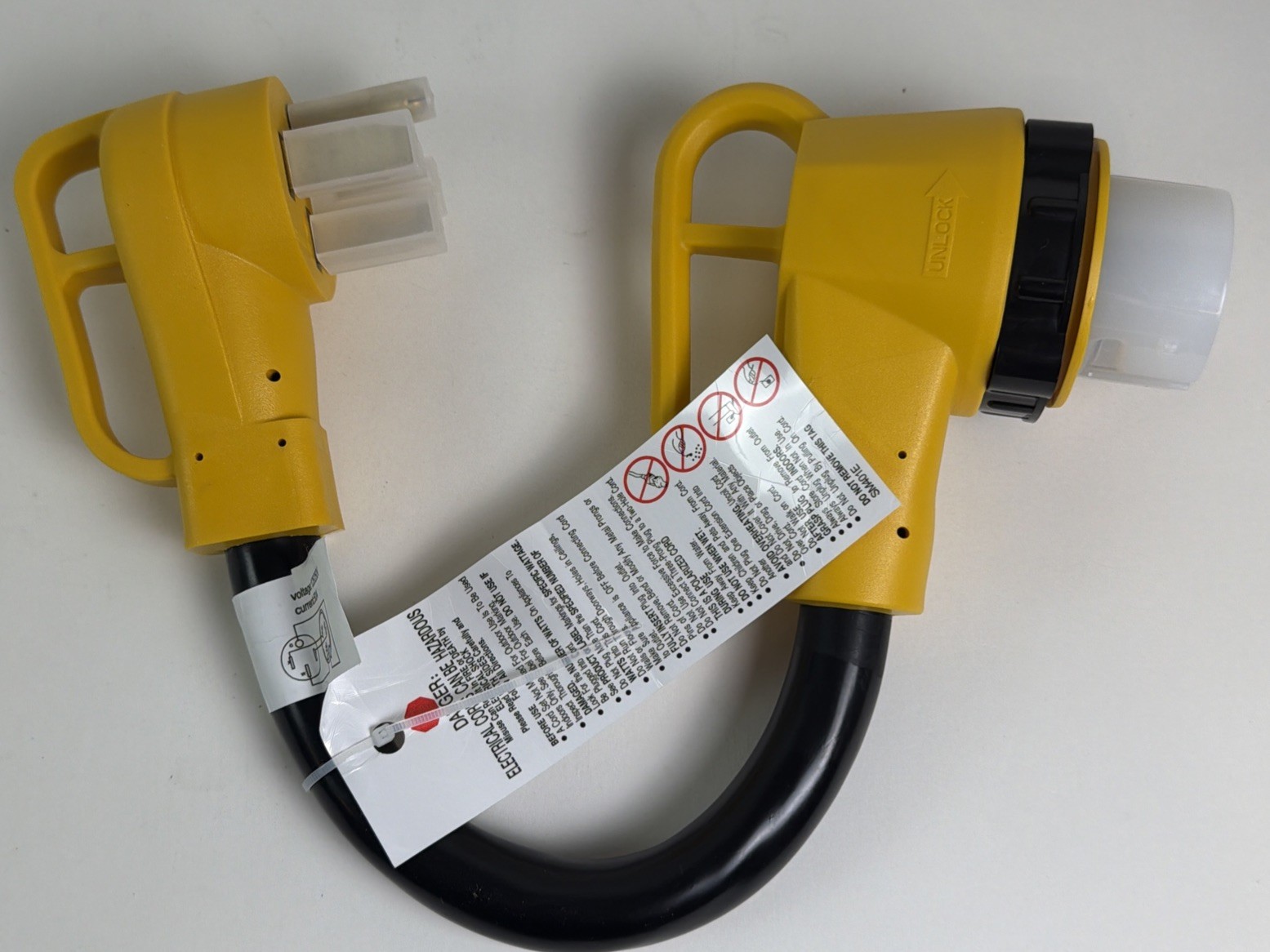 RV Adapter 50 Amp to 50 Amp Twist Lock for Generator ETL Listed CordmitPro