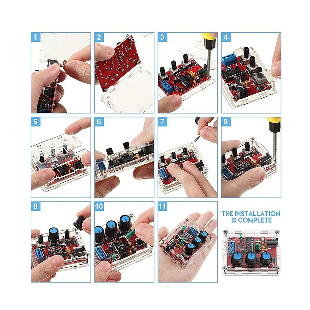 XR2206 Function DIY Kit Sine/Triangle/Square Output 1Hz-1MHz Signal Generator