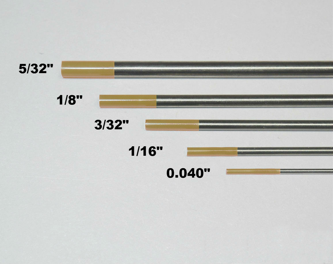 WeldingCity® 10-pk TIG Welding Tungsten Electrode 1.5% Lanthanated (Gold) 3/32×7
