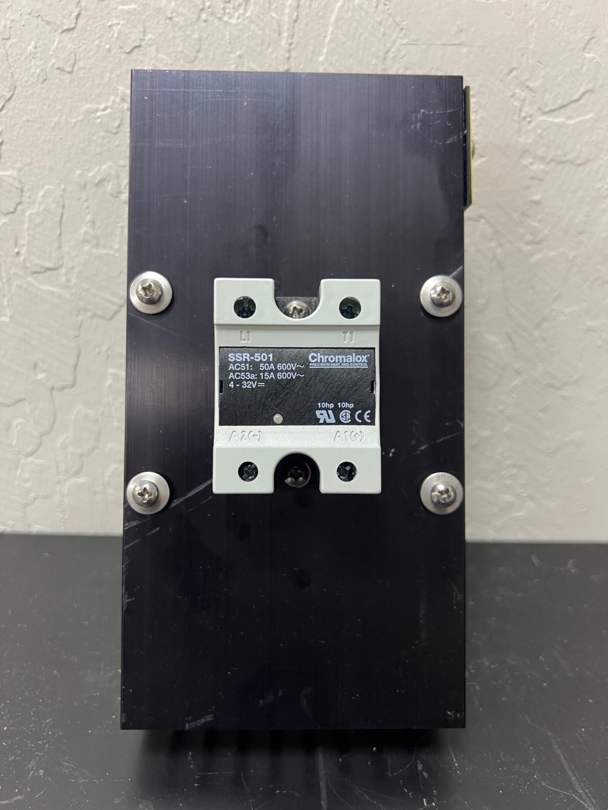 Chromalox SSR-501 Power Controller 10hp 50A 600V 4-32V w/ Heat Sink
